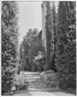W. R. Dunsmore residence, view from SW towards steps and W facade of house, Los Angeles, 1934