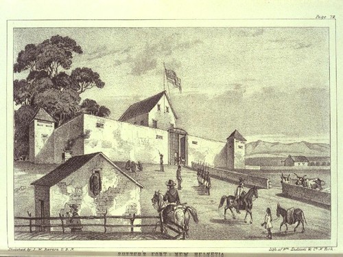 Sutter's Fort--New Helvetia, ca. 1849 [book illustration]