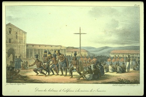 Danse des habitantes de Californie a la mission de San Francisco [ca. 1815]