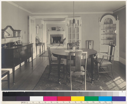 Mason Residence, interior view of dining room, San Francisco, c. 1918