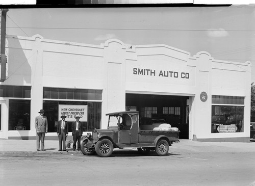 20 year old Chevrolet Truck in front of Smith Auto