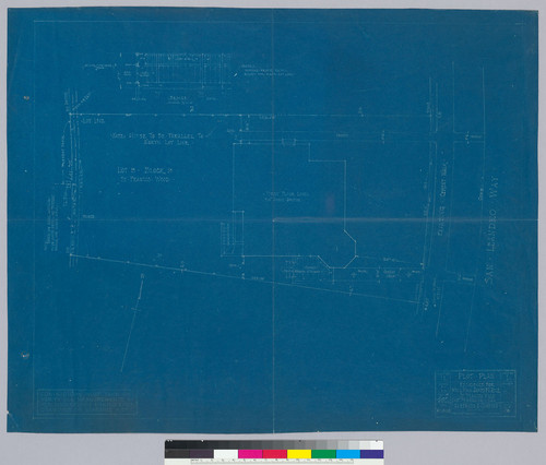 Rice Residence, plot plan, San Francisco, 1918