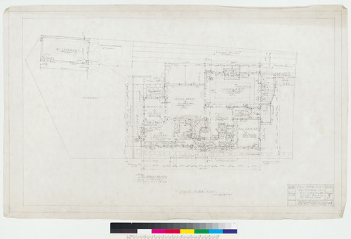 Callahan Residence, first floor plan, San Francisco, 1937