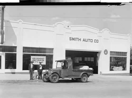 20 year old Chevrolet Truck in front of Smith Auto