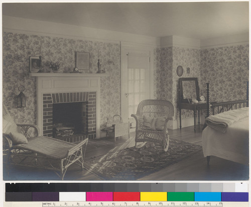 Mason Residence, interior view of bedroom (2), San Francisco, c. 1918