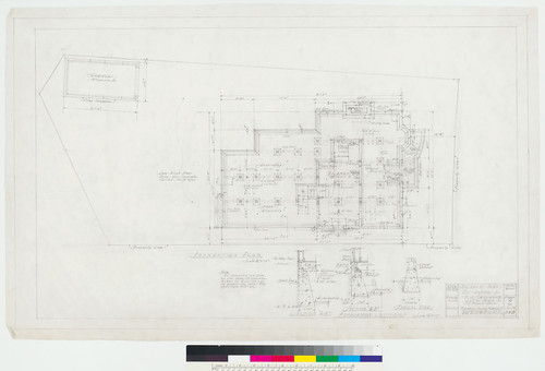 Callahan Residence, basement plan, San Francisco, 1937