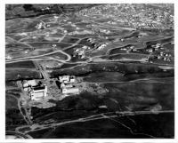 Aerial view of UCLA and Westwood Hills, 1929