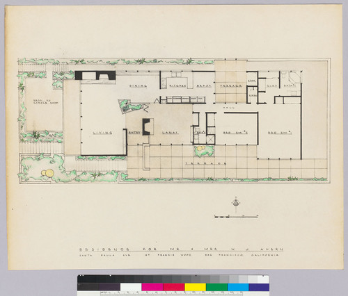 Ahearn Residence, plan, San Francisco, 1946