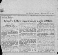 Sheriff's office recommends single citation