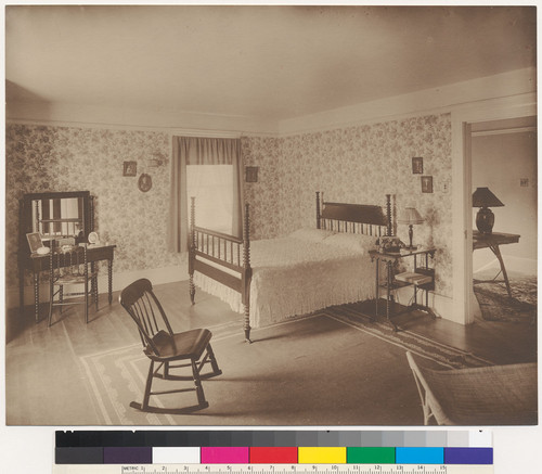 Mason Residence, interior view of bedroom (1), San Francisco, c. 1918