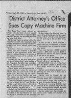 District attorney's office sues copy machine firm