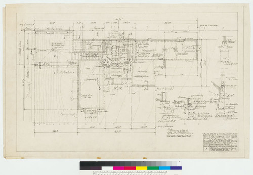 Vollert Residence, basement and foundation plan, San Francisco, 1936