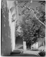 James R. Martin residence, stairs and lion head wall fountain, Los Angeles, 1931