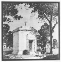 A.J. Franks Mausoleum, Chicago, photograph of rendering